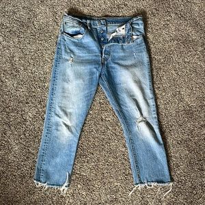 Levis high rise cropped jeans